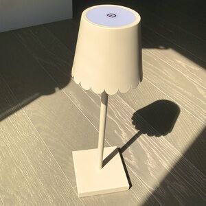 Jilly Box Jardines Domaine Home LED scalloped lamp - antique white